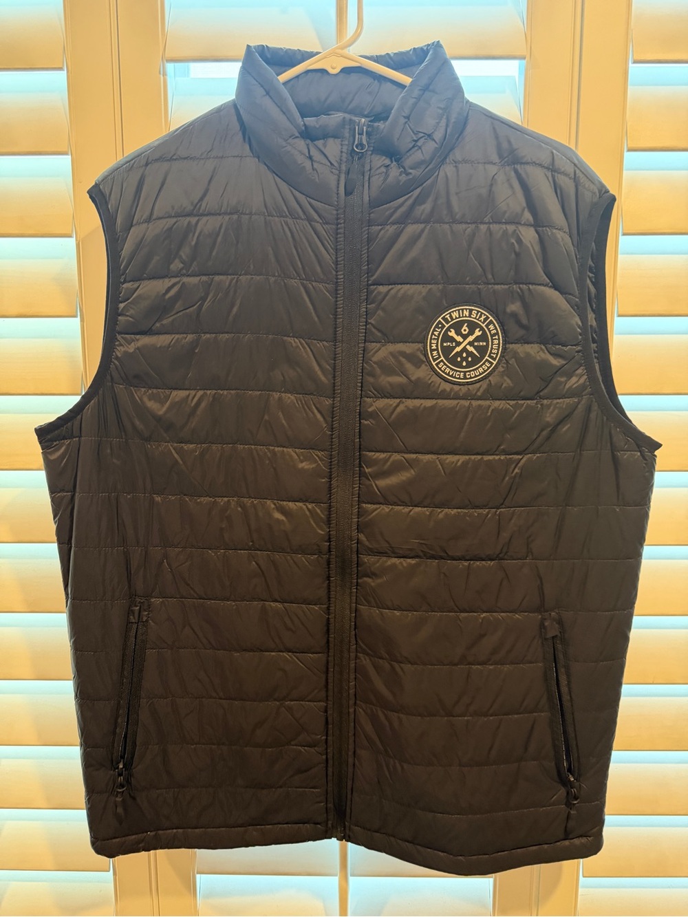 Men's Quilted Zip Vest - Black